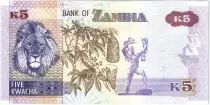 Zambie 5 Kwacha Aigle - Lion 2015