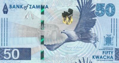 Zambie 50 Kwacha - Aigle - oiseaux perch�s sur une branche - 2024 - S�rie AD