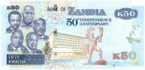 Zambie 50 Kwacha Aigle - 50 ans Independance