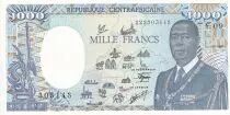 Zentralafrikanische Republik 1000 Francs Map of CAS (completed) - 1990 - Serial Y.09 - UNC - P.16