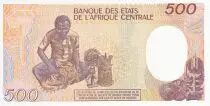 Zentralafrikanische Republik 500 Francs - Statuette et cruche - 1989 - Serial Q.03 - P.14d