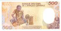 Zentralafrikanische Republik 500 Francs Carving and jug - 1987 - UNC - P .14c
