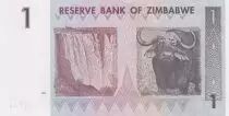 Zimbabue 1 Dollar Buffalo - Waterfall - 2008