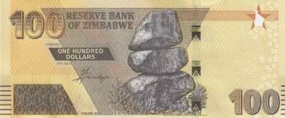 Zimbabue 100 Dollars - Chiremba - Tree, ruins - 2023 - AL Series