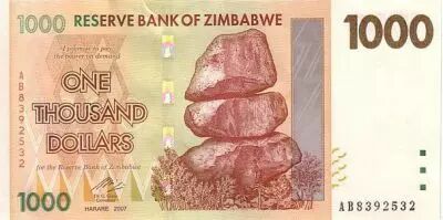 Zimbabue 1000 Dollar Chiremba