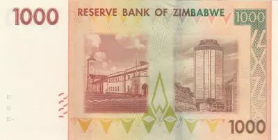 Zimbabue 1000 Dollars  Chiremba - 2007