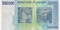 Zimbabue 1000000 Dollars - Chiremba - Buffalo - 2008 - Serial AA - P.77