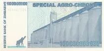 Zimbabue 1000000000 Dollars - Agro-cheque - Giraffes - 2008 - P.64