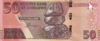 Zimbabue 50 Dollars - Chiremba - Men - 2020 - Serial ZZ Replacement