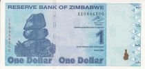 Zimbabwe 1 Dollar - Chiremba - Blue - Mashing grain - 2009