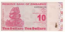 Zimbabwe 10 Dollars 2009 - Village