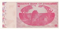 Zimbabwe 10 Dollars 2009 - Village