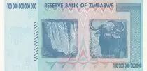 Zimbabwe 100 Trillion Dollars - Chiremba - Victoria falls & water buffalo - 2008 - P.91