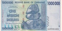 Zimbabwe 1000000 Dollars - Chiremba - Buffalo - 2008 - Serial AA - P.77