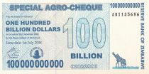 Zimbabwe 1000000000 Dollars - Agro-chèque - Girafes - 2008 - P.64