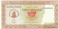 Zimbabwe 20000 Dollars - Chiremba - Fleur - 2003