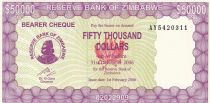 Zimbabwe 50000 Dollars - Chiremba - 2006 - Serial AY - P.30