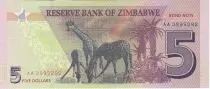 Zimbabwe Zimbabwe 5 Dollars Rocks - Giraffes 2016