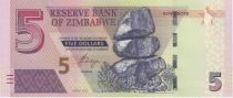 Zimbabwe Zimbabwe 5 Dollars Rocks - Giraffes 2016